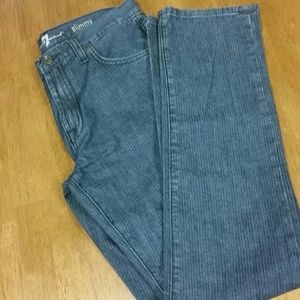 7 For All Mankind Skinny Striped Jeans